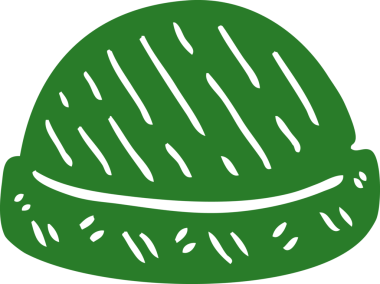 Bir insan tarafından çizilmiş karikatür kış şapkaları.