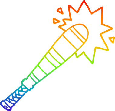 Bir insan tarafından çizilmiş beyzbol sopası çizimi.