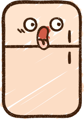 Bir insan tarafından çizilmiş buzdolabı tebeşiri