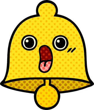 bir insan tarafından çizilmiş bir çanın çizgi roman tarzı