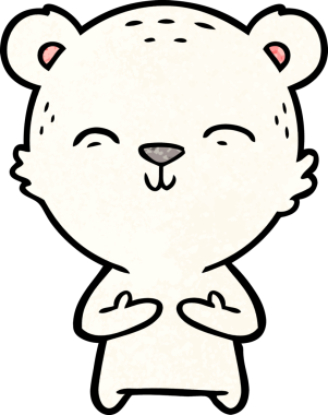 Bir insan tarafından çizilmiş kutup ayısı karikatürü