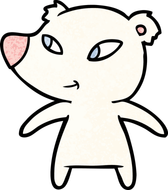 Bir insan tarafından çizilmiş kutup ayısı karikatürü