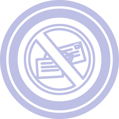 bir insan tarafından çizilmiş posta dairesel simgesi yok