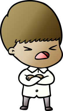 Çizgi film bir insan tarafından çizilmiş stresli adam