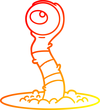 Bir insan tarafından çizilmiş bir uzaylı bataklık canavarının sıcak çizgi çizimi