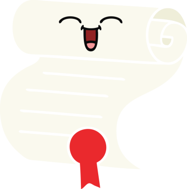 Bir insan tarafından çizilen sözleşmenin düz renkli retro karikatürü