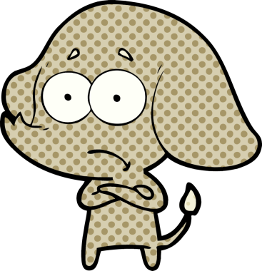 bir insan tarafından çizilmiş belirsiz bir fil.