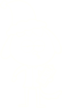 Bir insan tarafından çizilen Noel Köpeği Tebeşiri