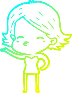 Bir insan tarafından çizilmiş bir karikatür kadın çizimi.