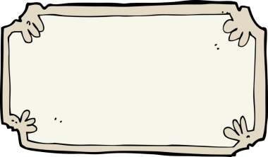 bir insan tarafından çizilmiş eski bir çerçeve afişi.