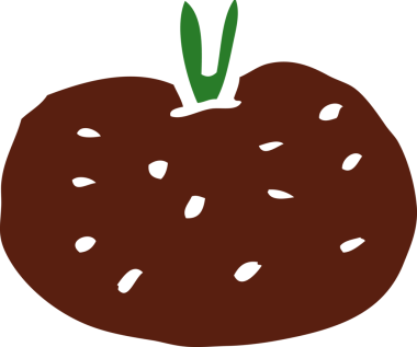 Bir insan tarafından çizilmiş karalama domatesi.