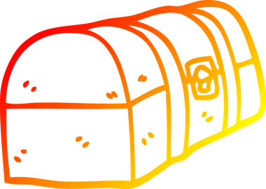 Bir insan tarafından çizilmiş bir karikatür kutusunun sıcak gradyan çizimi