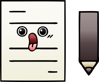 Bir insan tarafından çizilmiş bir test kağıdının gölgelenmiş karikatürü