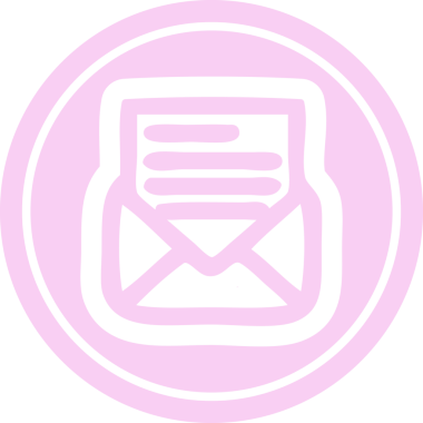 bir insan tarafından çizilmiş zarf harfi dairesel simgesi