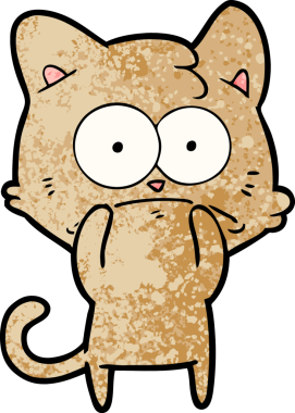 bir insan tarafından çizilmiş sinirli bir kedi.