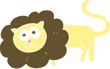 Bir insan tarafından çizilen hayvanların düz renk çizimi