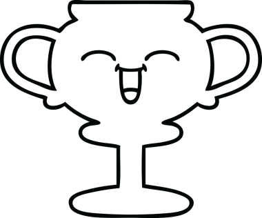 Bir insan tarafından çizilmiş bir kupanın çizgi çizimi