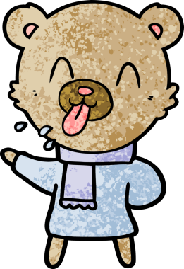 Bir insan tarafından çizilmiş bir çizgi film karakteri.