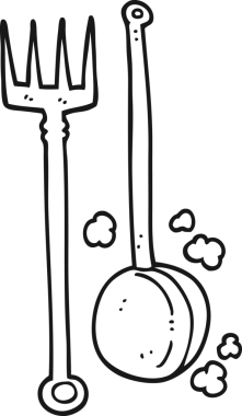 Bir insan tarafından çizilmiş eski şömine başı araçları.