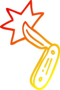 Bir insan tarafından çizilmiş karikatür çakısı çizimi