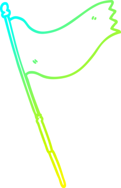 Bir insan tarafından çizilen bayrağın soğuk gradyan çizgisi.