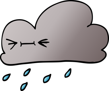 karikatür mutlu gri bulut bir insan tarafından çizilmiş