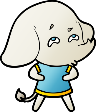 Bir insan tarafından çizilmiş karikatür fili