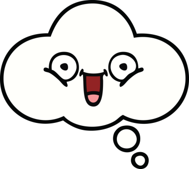 Bir insan tarafından çizilmiş güzel bir düşünce balonu karikatürü.