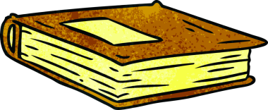 Bir insan tarafından çizilmiş kırmızı bir günlüğün el çizimi karikatürü.