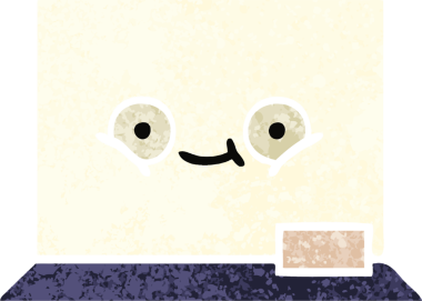 Bir insan tarafından çizilmiş beyaz bir panonun retro çizim tarzı karikatürü