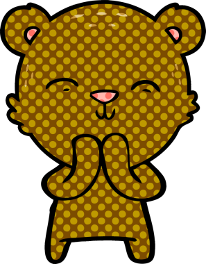 Bir insan tarafından çizilmiş bir çizgi film karakteri.