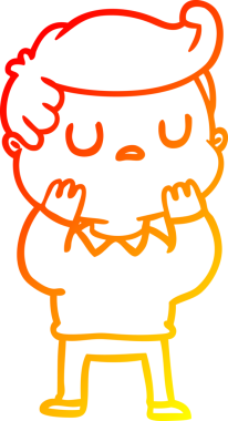 Bir insan tarafından çizilmiş bir çizgi film karakteri.