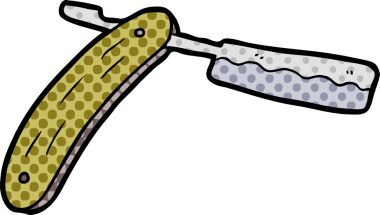 Bir insan tarafından çizilmiş jilet karikatürü.