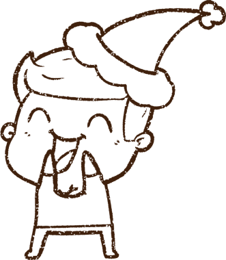 Bir insan tarafından çizilmiş Noel Adamı Kömürü