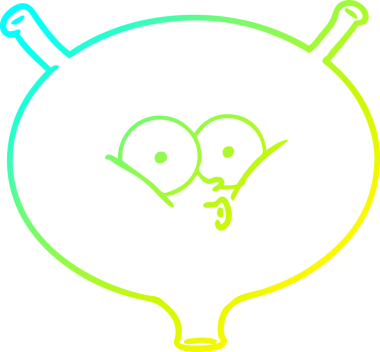 Bir insan tarafından çizilmiş bir karikatür mesanesi çizimi