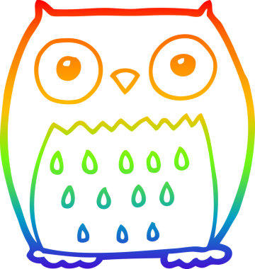 bir insan tarafından çizilmiş bir baykuşun çizimi.