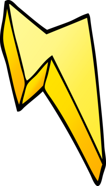 Bir insan tarafından çizilmiş karalama dekoratif yıldırım