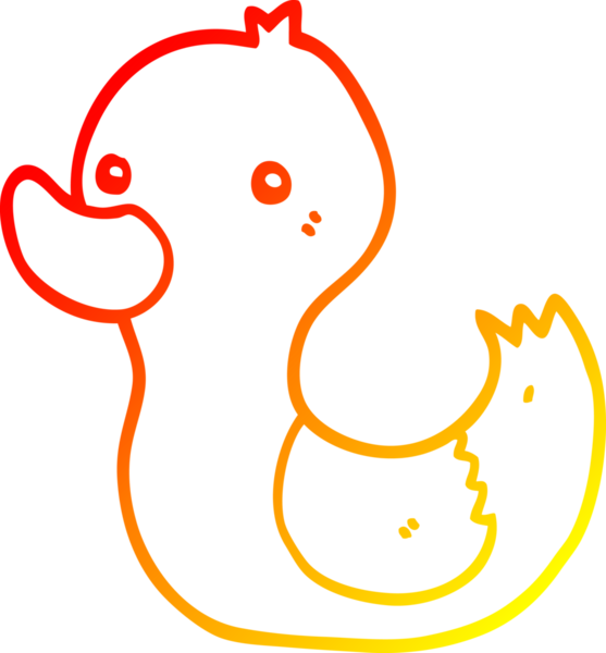 Bir insan tarafından çizilmiş bir ördeğin sıcak gradyan çizimi