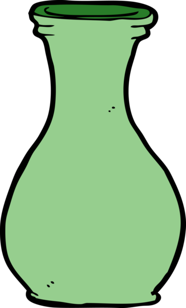 bir insan tarafından çizilmiş bir vazo.