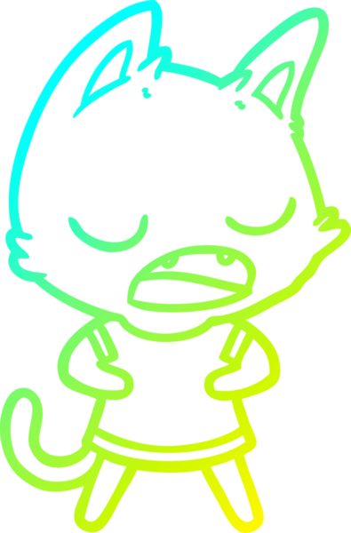 Bir insan tarafından çizilmiş soğuk gradyan çizgi film.