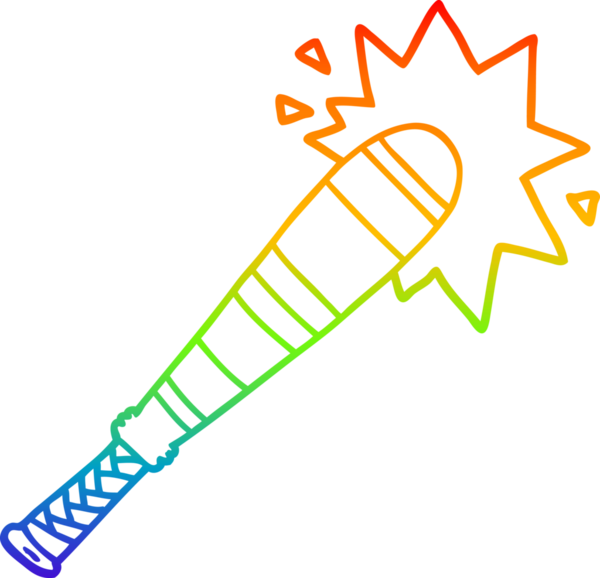 Bir insan tarafından çizilmiş beyzbol sopası çizimi.