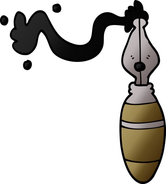 Bir insan tarafından çizilmiş karikatür dolmakalemi.