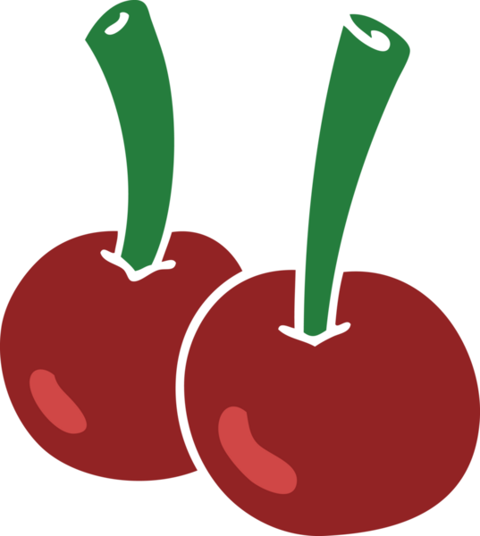 Bir insan tarafından çizilmiş tuhaf kirazlar.