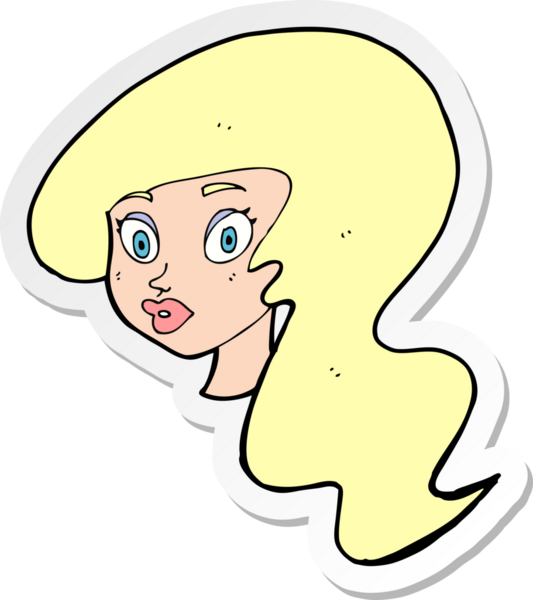 Bir insan tarafından çizilmiş güzel bir kadın yüzü.