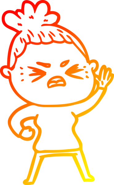 Bir insan tarafından çizilmiş kızgın bir karikatür çizimi.