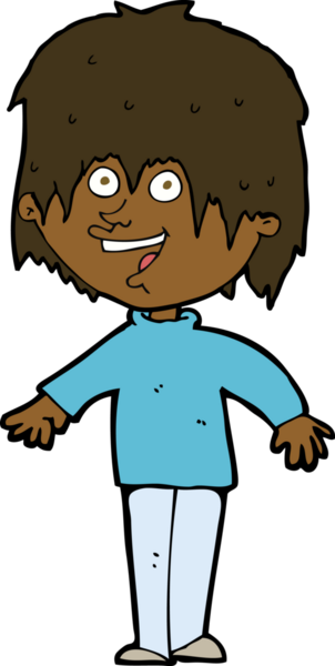 Bir insan tarafından çizilmiş heyecanlı bir çizgi film.