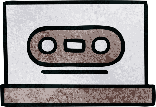 Bir insan tarafından çizilmiş retro grunge desen karikatürü.