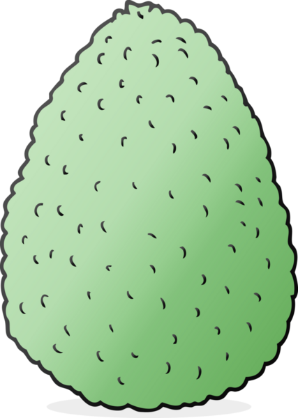 Bir insan tarafından çizilmiş Avokado karikatürü