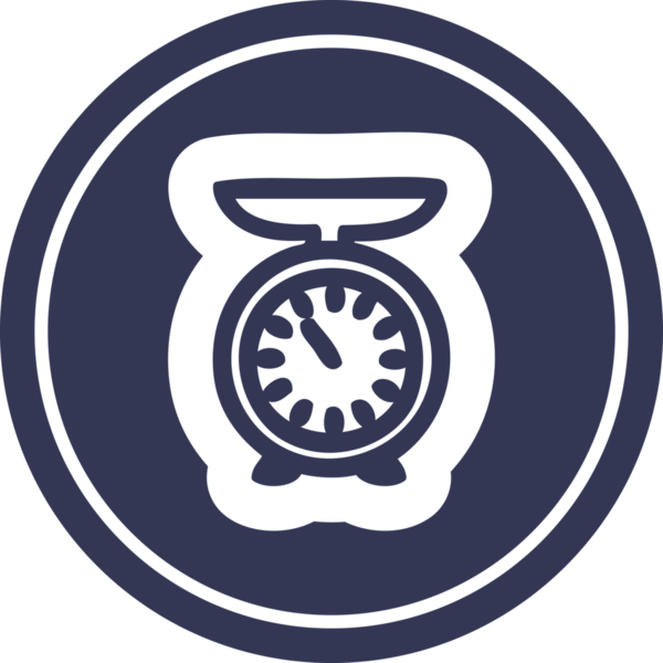 Bir insan tarafından çizilmiş dairesel simge ölçeği