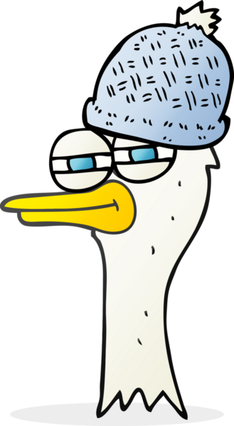 Bir insan tarafından çizilmiş el yazması çizgi film kuşları.